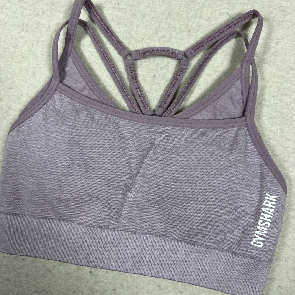 Gymshark Sports Bra Womens Small Purple Strappy Crossback Removable Pads